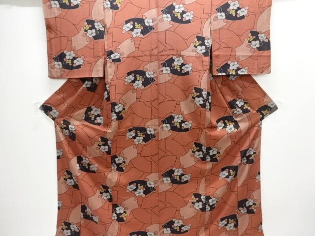 JAPANESE KIMONO / KOMON / FLOWER & FAN